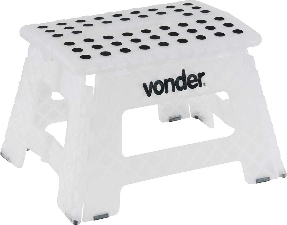 Banqueta Plástica Dobrável Vonder Branca 220 mm